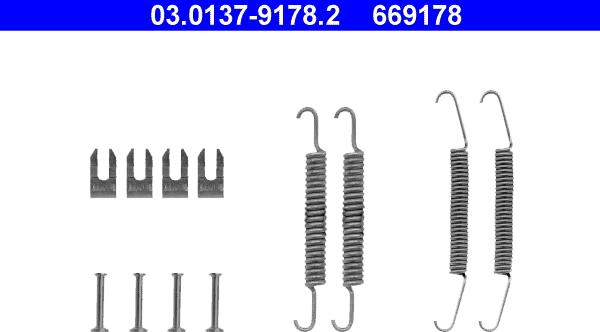 ATE 03.0137-9178.2 - Kit accessori, Ganasce freno autozon.pro