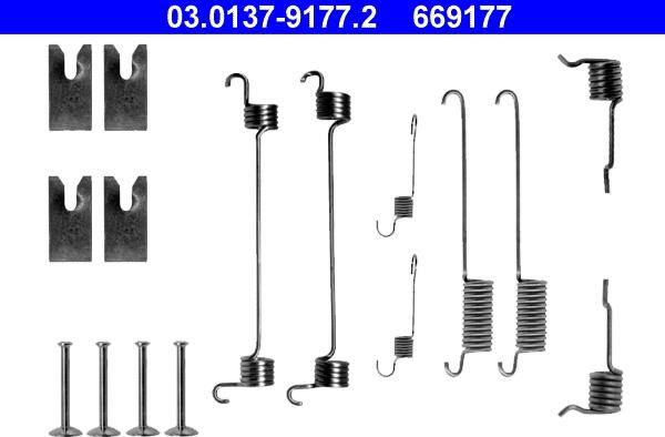 ATE 03.0137-9177.2 - Kit accessori, Ganasce freno autozon.pro