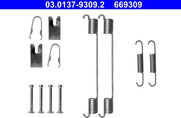 ATE 03.0137-9309.2 - Kit accessori, Ganasce freno autozon.pro