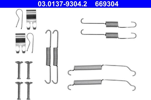 ATE 03.0137-9304.2 - Kit accessori, Ganasce freno autozon.pro