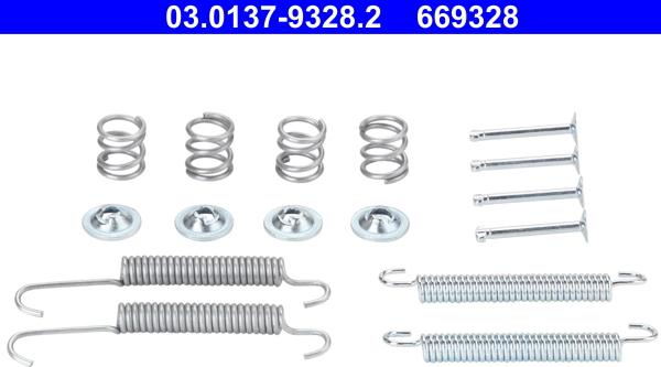 ATE 03.0137-9328.2 - Kit accessori, Ganasce freno stazionamento autozon.pro