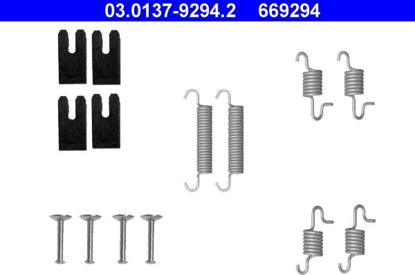 ATE 03.0137-9294.2 - Kit accessori, Ganasce freno stazionamento autozon.pro