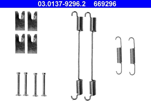 ATE 03.0137-9296.2 - Kit accessori, Ganasce freno autozon.pro