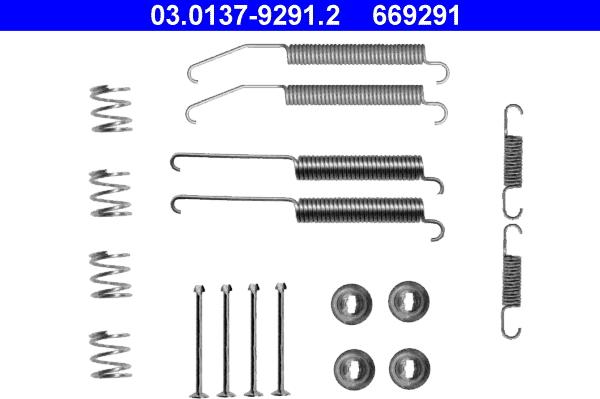 ATE 03.0137-9291.2 - Kit accessori, Ganasce freno autozon.pro