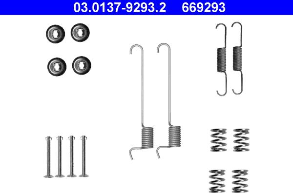 ATE 03.0137-9293.2 - Kit accessori, Ganasce freno stazionamento autozon.pro