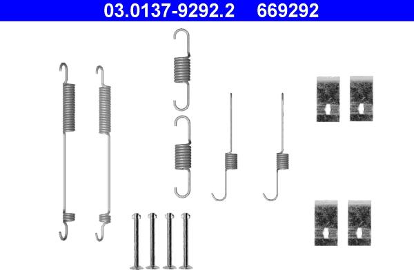 ATE 03.0137-9292.2 - Kit accessori, Ganasce freno autozon.pro