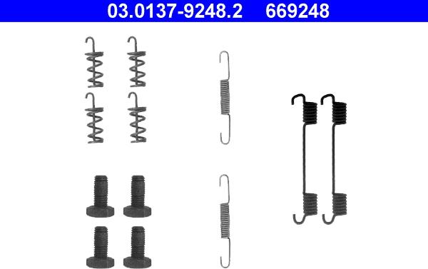 ATE 03.0137-9248.2 - Kit accessori, Ganasce freno stazionamento autozon.pro