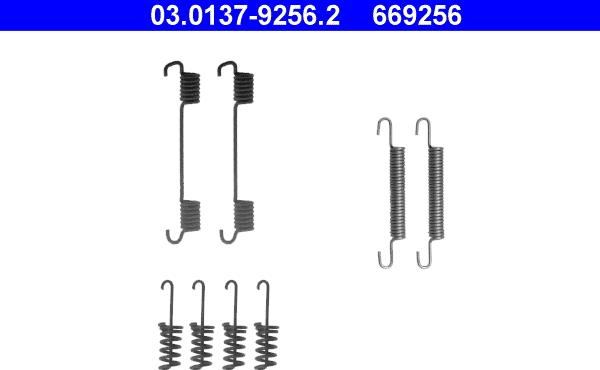 ATE 03.0137-9256.2 - Kit accessori, Ganasce freno stazionamento autozon.pro