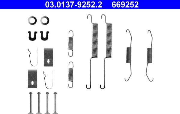 ATE 03.0137-9252.2 - Kit accessori, Ganasce freno autozon.pro