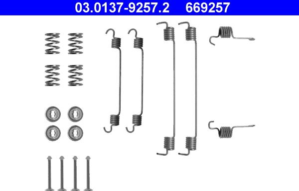 ATE 03.0137-9257.2 - Kit accessori, Ganasce freno autozon.pro