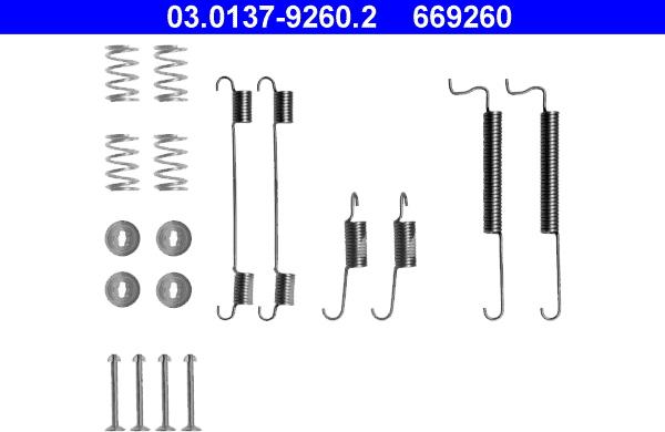 ATE 03.0137-9260.2 - Kit accessori, Ganasce freno autozon.pro