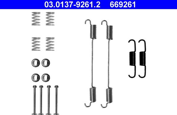 ATE 03.0137-9261.2 - Kit accessori, Ganasce freno autozon.pro