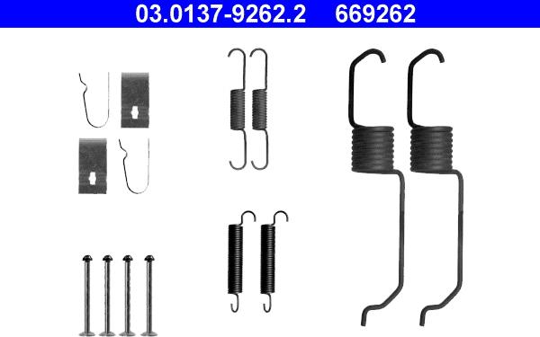 ATE 03.0137-9262.2 - Kit accessori, Ganasce freno autozon.pro