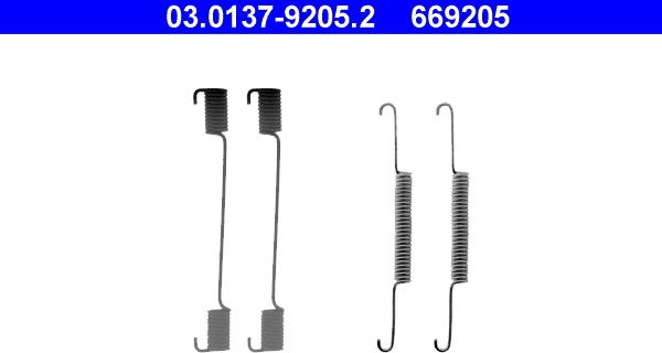 ATE 03.0137-9205.2 - Kit accessori, Ganasce freno autozon.pro