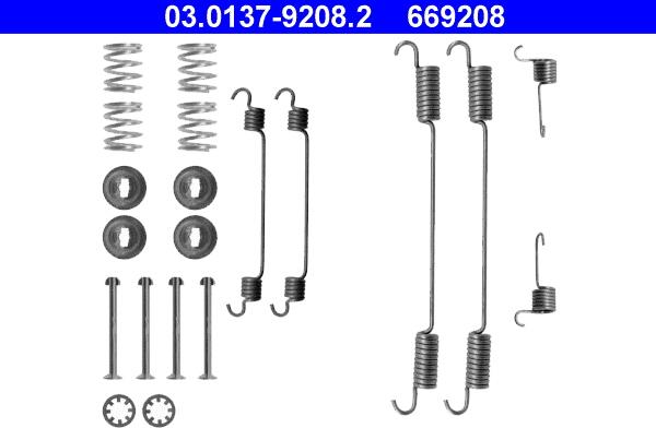 ATE 03.0137-9208.2 - Kit accessori, Ganasce freno autozon.pro