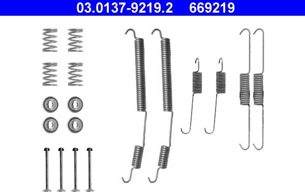 ATE 03.0137-9219.2 - Kit accessori, Ganasce freno autozon.pro