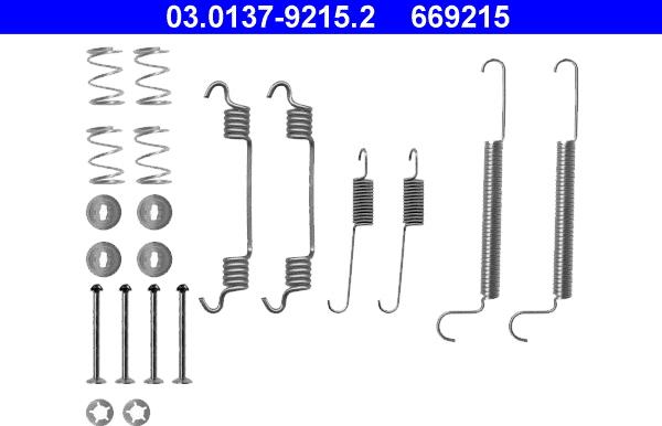 ATE 03.0137-9215.2 - Kit accessori, Ganasce freno autozon.pro