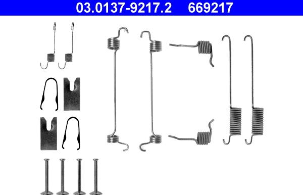 ATE 03.0137-9217.2 - Kit accessori, Ganasce freno autozon.pro