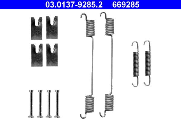 ATE 03.0137-9285.2 - Kit accessori, Ganasce freno autozon.pro