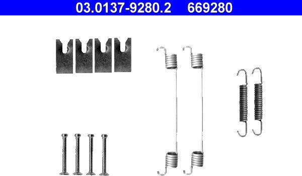 ATE 03.0137-9280.2 - Kit accessori, Ganasce freno autozon.pro