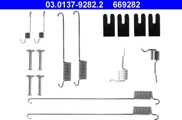 ATE 03.0137-9282.2 - Kit accessori, Ganasce freno autozon.pro