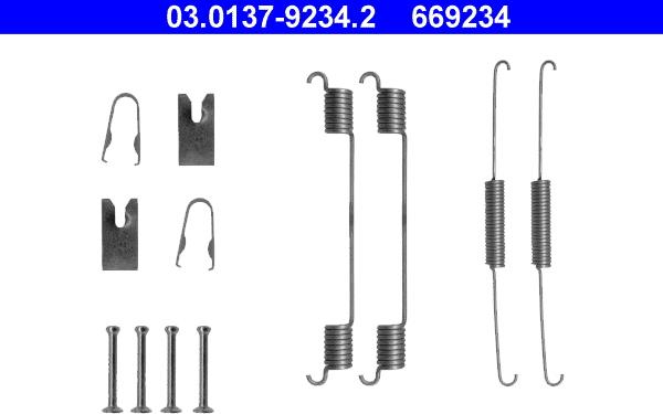 ATE 03.0137-9234.2 - Kit accessori, Ganasce freno autozon.pro