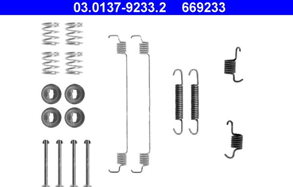 ATE 03.0137-9233.2 - Kit accessori, Ganasce freno autozon.pro