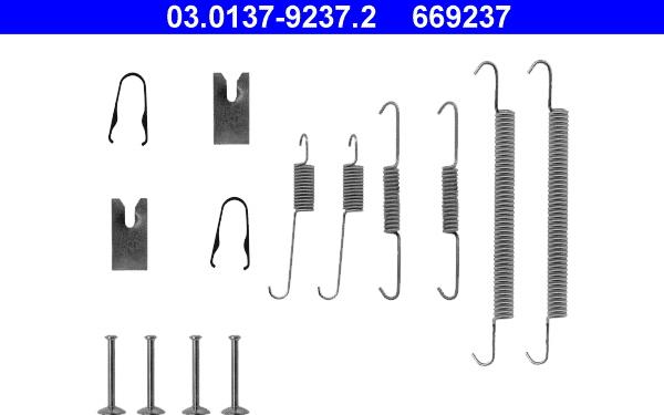 ATE 03.0137-9237.2 - Kit accessori, Ganasce freno autozon.pro