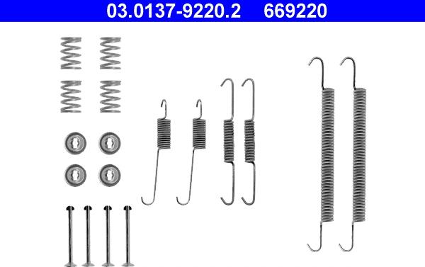 ATE 03.0137-9220.2 - Kit accessori, Ganasce freno autozon.pro