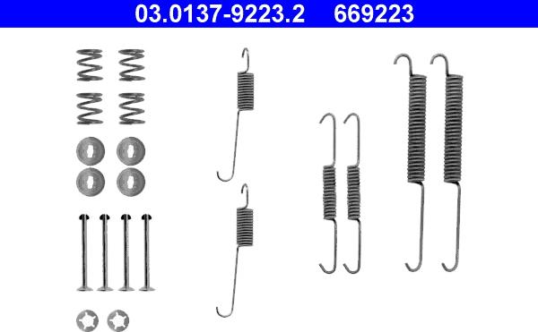 ATE 03.0137-9223.2 - Kit accessori, Ganasce freno autozon.pro