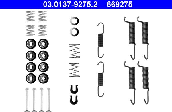 ATE 03.0137-9275.2 - Kit accessori, Ganasce freno stazionamento autozon.pro