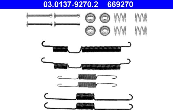 ATE 03.0137-9270.2 - Kit accessori, Ganasce freno autozon.pro