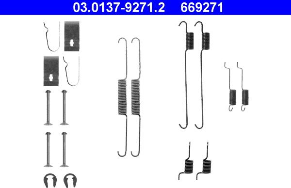 ATE 03.0137-9271.2 - Kit accessori, Ganasce freno autozon.pro