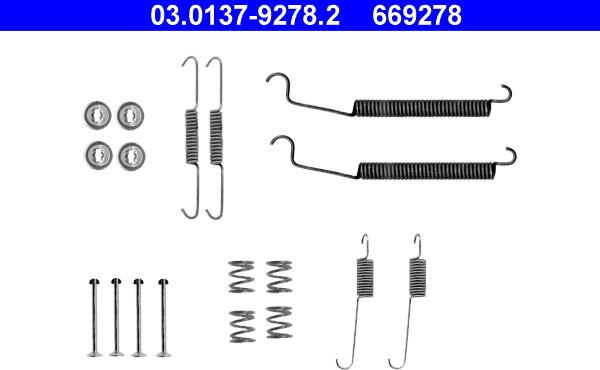 ATE 03.0137-9278.2 - Kit accessori, Ganasce freno autozon.pro