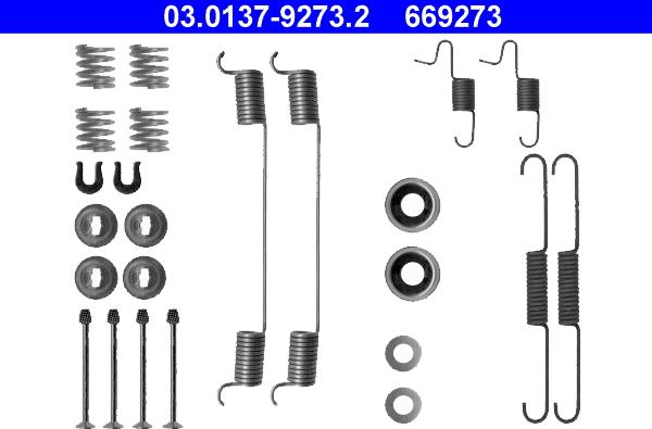 ATE 03.0137-9273.2 - Kit accessori, Ganasce freno autozon.pro