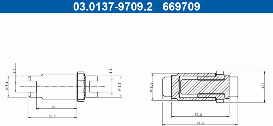 ATE 03.0137-9709.2 - Kit accessori, Ganasce freno stazionamento autozon.pro