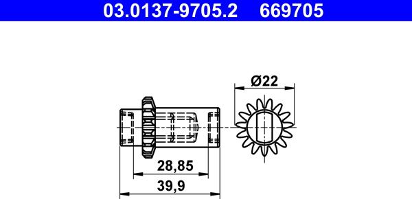 ATE 03.0137-9705.2 - Kit accessori, Ganasce freno stazionamento autozon.pro