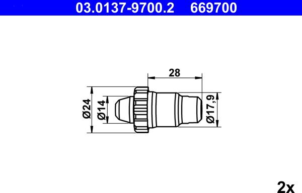 ATE 03.0137-9700.2 - Kit accessori, Ganasce freno stazionamento autozon.pro