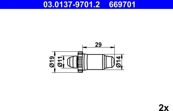 ATE 03.0137-9701.2 - Kit accessori, Ganasce freno stazionamento autozon.pro