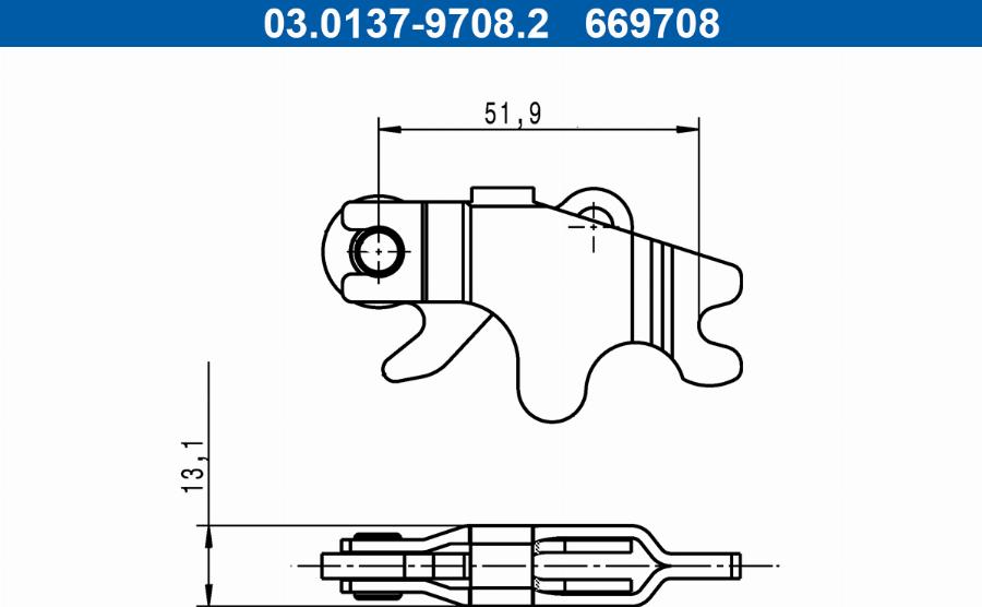 ATE 03.0137-9708.2 - Kit accessori, Ganasce freno stazionamento autozon.pro