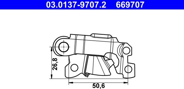 ATE 03.0137-9707.2 - Kit accessori, Ganasce freno stazionamento autozon.pro