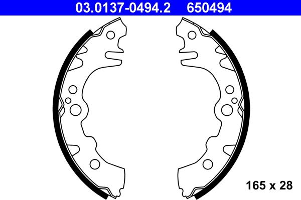 ATE 03.0137-0494.2 - Kit ganasce freno autozon.pro