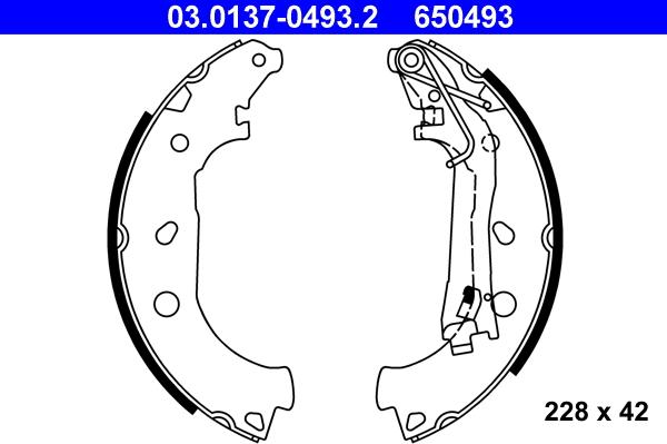 ATE 03.0137-0493.2 - Kit ganasce freno autozon.pro