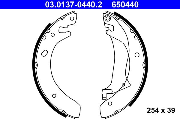 ATE 03.0137-0440.2 - Kit ganasce freno autozon.pro