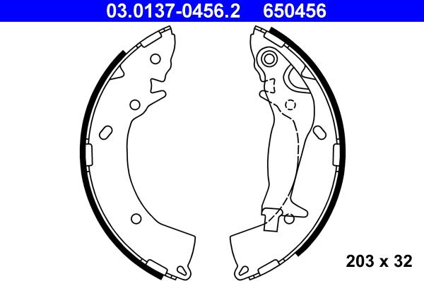 ATE 03.0137-0456.2 - Kit ganasce freno autozon.pro