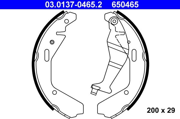 ATE 03.0137-0465.2 - Kit ganasce freno autozon.pro