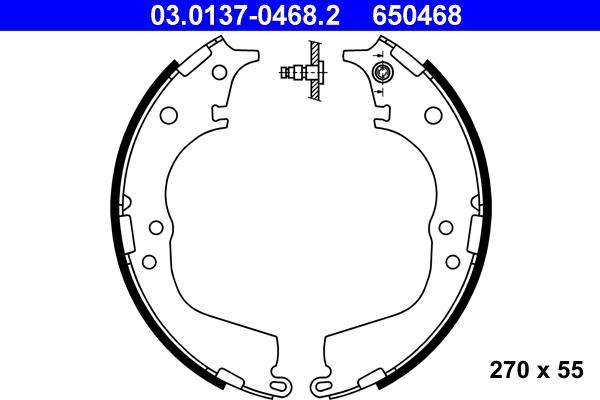 ATE 03.0137-0468.2 - Kit ganasce freno autozon.pro