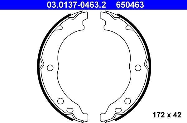 ATE 03.0137-0463.2 - Kit ganasce, Freno stazionamento autozon.pro