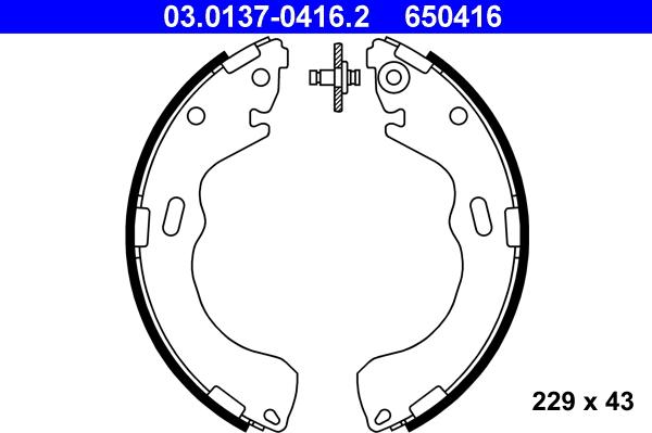 ATE 03.0137-0416.2 - Kit ganasce freno autozon.pro