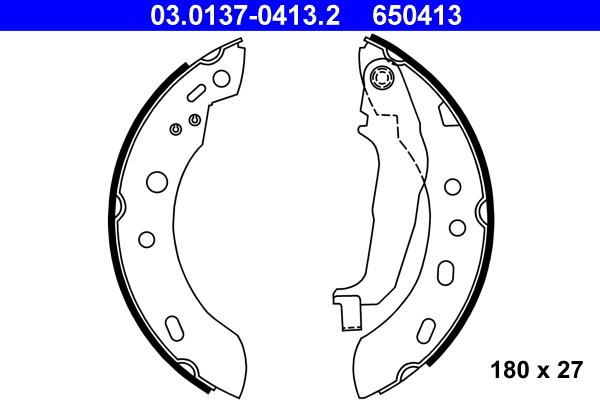 ATE 03.0137-0413.2 - Kit ganasce freno autozon.pro